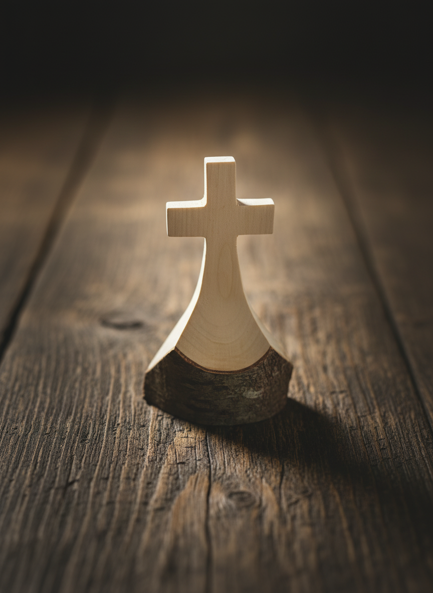 Handcrafted standing cross